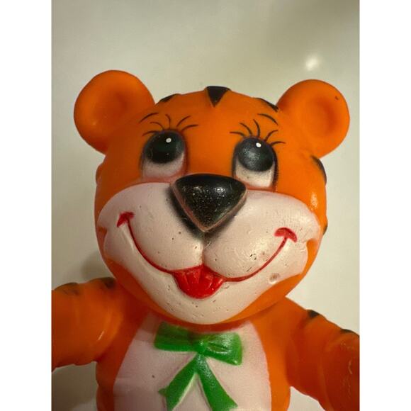 Vintage Stahlwood 1981 4 1/2” Tiger Squeak Toy Squeaker Works Squeaky Play Toy - Picture 5 of 7
